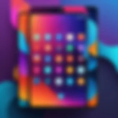 Vibrant Home Screen Layout A stunning home screen layout showcasing vibrant icons and wallpapers.