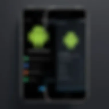 Feature Comparison: Android vs iPhone Smartphone comparison screen showing Android and iPhone features