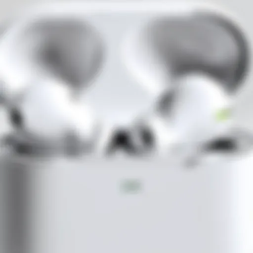 Close-up of an AirPod showcasing its intricate design.