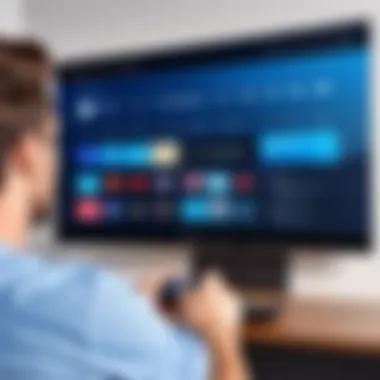 Adjusting Settings on Skyworth TV User adjusting settings on Skyworth TV