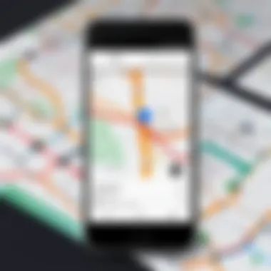 Mapping Your Ride Options in Uber A map displaying routes and ride options available in the Uber app