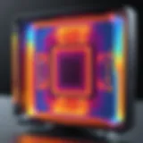 Thermal imaging showing heat distribution in a computer