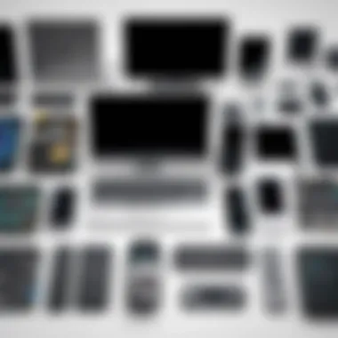 The Evolution of Personal Electronics An array of personal electronic devices showcasing the evolution of consumer gadgets.