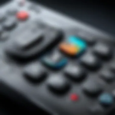 Close-up of Insignia Smart TV remote buttons