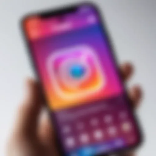 A smartphone displaying the Instagram app interface