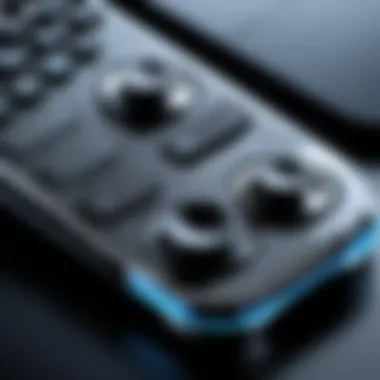 Close-up of a modern iOS game pad showcasing its ergonomic design