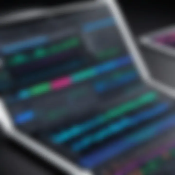 Illustration showcasing audio editing features available on iPad