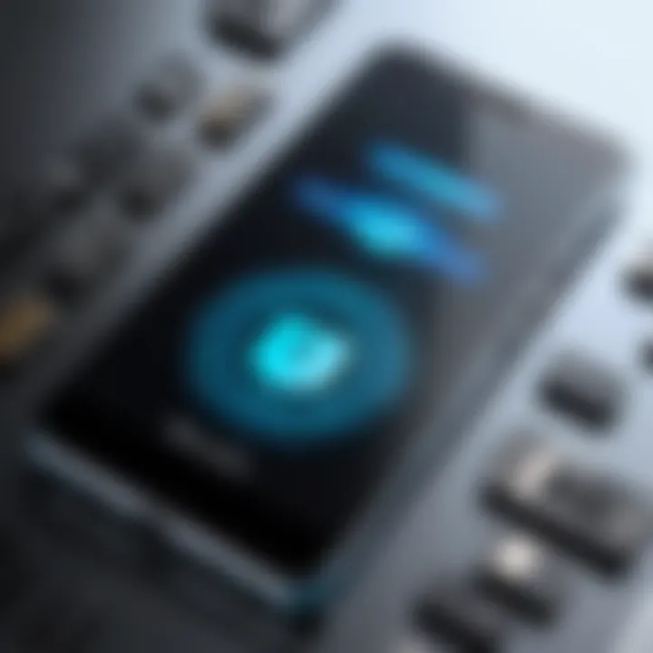 A conceptual image showcasing security measures for non-traceable phones