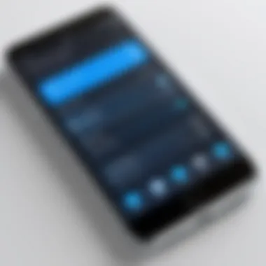 User interface of a phone translator app