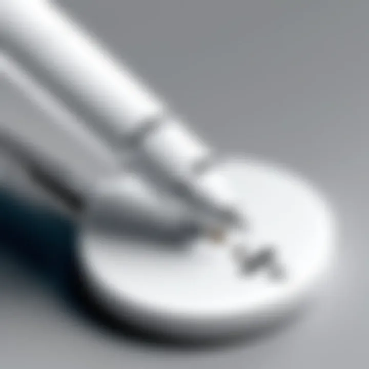 Illustration of Apple Pencil charging with the top cap removed