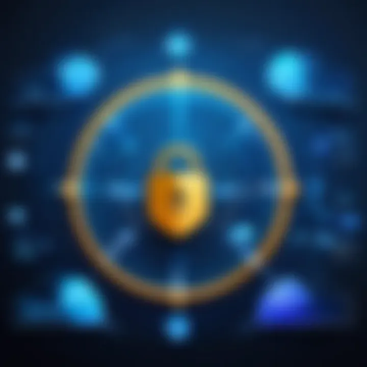 Visual representation of encryption protocols in VPN