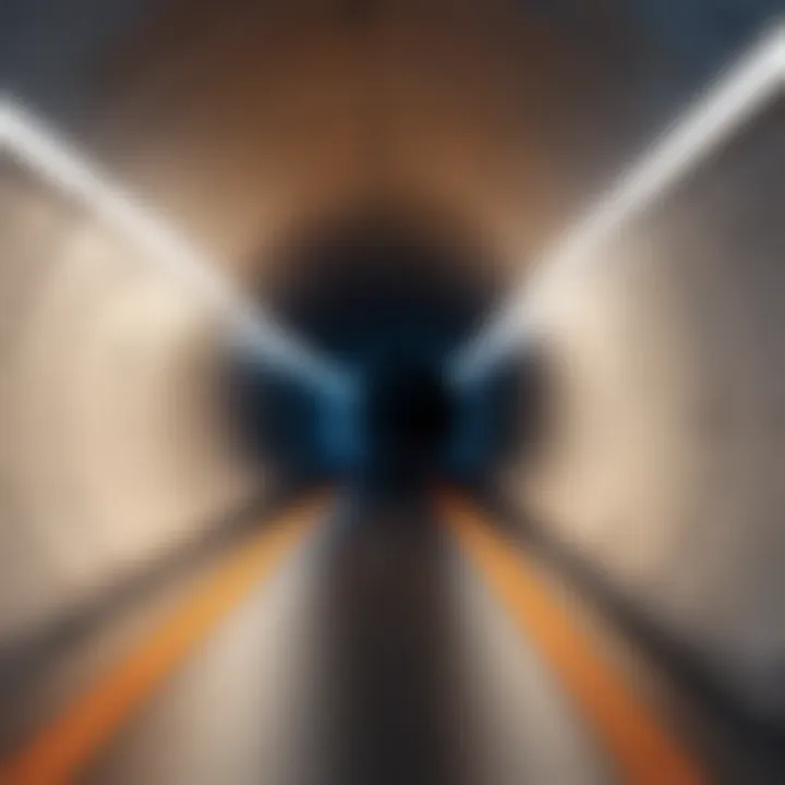 Conceptual image of tunneling in VPN technology