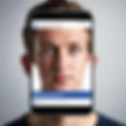 Illustration depicting Facebook profile privacy settings