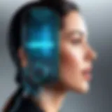 Illustration of voice modulation technology interface