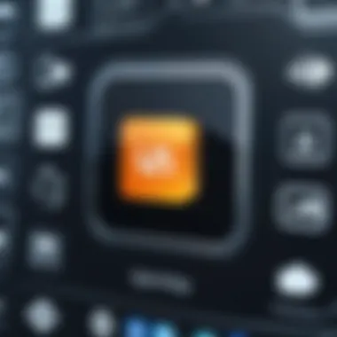 Various unzip app icons on a digital device