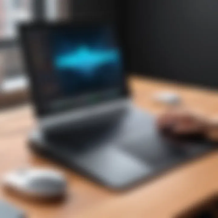 An ergonomic setup for digital artists using a MacBook
