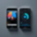 A comparison of photo and video app interfaces showcasing user engagement.