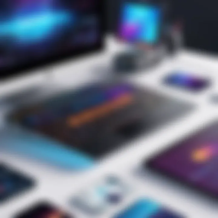 A futuristic depiction of content creation tools for video applications.