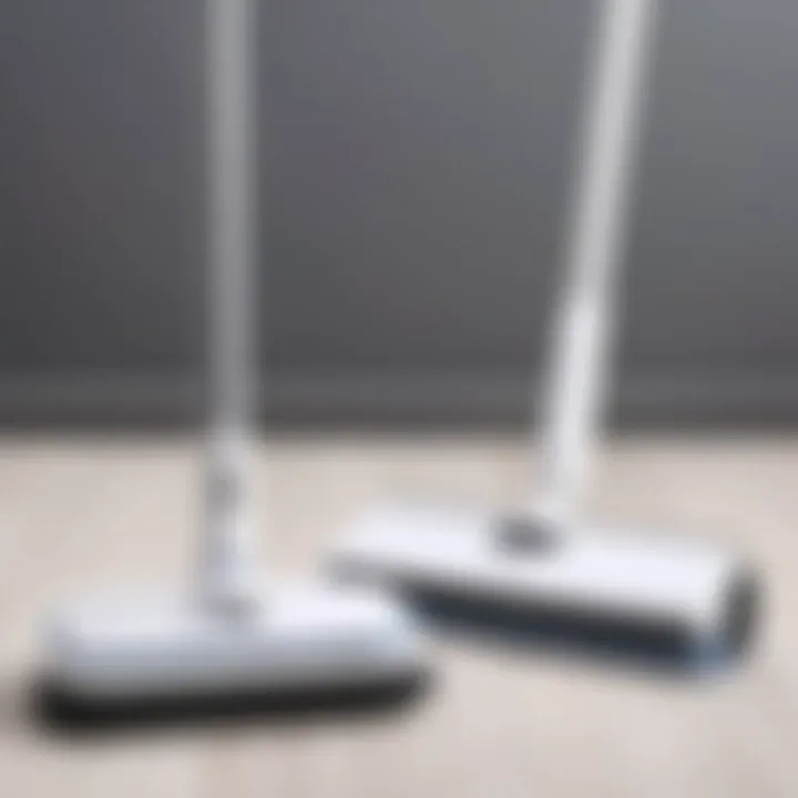 Comparison chart highlighting Xiaomi mop against traditional cleaning devices